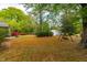 Large backyard with swing set and garden shed at 1741 W Blackman Rd, Dunn, NC 28334