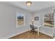 Bright home office with hardwood floors, windows, and a workspace at 2223 Shannon St, Raleigh, NC 27610