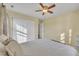 Comfortable bedroom with double bed, ceiling fan and large closet at 309 Coalyard Dr, Garner, NC 27529