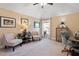 Bedroom featuring a desk, chairs, and a window with natural light at 347 Country Mill Way, Fuquay Varina, NC 27526