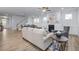 Open living room and dining area with hardwood floors and neutral decor at 4809 Bristol Meadow Dr, Raleigh, NC 27603