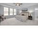Spacious main bedroom with carpeted floors and ample natural light at 4809 Bristol Meadow Dr, Raleigh, NC 27603
