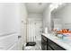 Clean bathroom with tub shower, vanity, and toilet at 53 Albereto Dr, Clayton, NC 27527