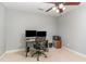 Convenient home office with two monitors and printer at 58 Alecia Ct, Clayton, NC 27527