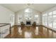 Spacious living room with hardwood floors and a fireplace at 5891 Baker Ln, Rocky Mount, NC 27803