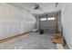 Unfinished two car garage with overhead door at 608 Marshskip Way, Rolesville, NC 27587