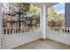 Private balcony overlooking a wooded area at 617 Eyam Hall Ln, Apex, NC 27502