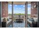 Enjoy city views from this furnished balcony with stylish seating at 618 N Boylan Ave # 826, Raleigh, NC 27603