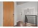 Modern entryway with hardwood floors, contemporary lighting, and secure keyless entry at 618 N Boylan Ave # 826, Raleigh, NC 27603