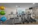 Well-equipped fitness center featuring treadmills, ellipticals, stationary bikes, and fitness balls for a complete workout at 618 N Boylan Ave # 826, Raleigh, NC 27603