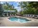 Refreshing pool and lounge area offers a relaxing escape with comfortable seating and lush greenery at 618 N Boylan Ave # 826, Raleigh, NC 27603