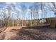 Spacious backyard with wooded area and deck at 620 Rollins Mill Rd, Holly Springs, NC 27540