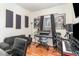 Music room with keyboard, drums and soundproofing at 620 Rollins Mill Rd, Holly Springs, NC 27540