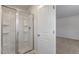 Bathroom with glass shower and neutral colors at 821 Rhino Bnd, Oxford, NC 27565
