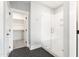 Bathroom with walk-in shower and hexagon tile floors at 1179 Cottonsprings Dr, Wendell, NC 27591