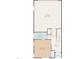 One-story home floor plan featuring a bedroom, bath, large garage, and covered porch at 1179 Cottonsprings Dr, Wendell, NC 27591