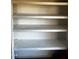 A white built-in storage shelf with tiled surfaces provides an efficient storage solution for the home at 165 Wakeline Dr, Wendell, NC 27591