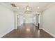 Spacious dining room with hardwood floors and access to the kitchen at 1819 Capstone Dr, Durham, NC 27713