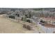 Aerial view of a Joyner Park parking lot surrounded by walking paths, mature trees and landscaping at 210 W Oak Ave, Wake Forest, NC 27587