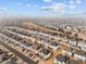 Scenic aerial view of a residential neighborhood, highlighting the layout and proximity to community amenities at 2321 Turtle Point Dr, Raleigh, NC 27604
