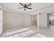 Bright Gathering room with hardwood floors and ceiling fan at 3 Patriot Cir, Durham, NC 27704
