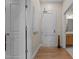 Bright entryway with hardwood floors and access to other rooms at 317 W Morgan Street # 405, Raleigh, NC 27601