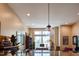 Bright living room with stylish pendant lighting and modern decor at 317 W Morgan Street # 405, Raleigh, NC 27601