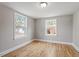 Spacious bedroom with hardwood floors and two windows at 322 Pace St, Smithfield, NC 27577