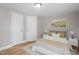 Main bedroom with hardwood floors and ample closet space at 322 Pace St, Smithfield, NC 27577