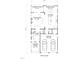 Detailed first floor plan showing living room, dining room, kitchen, foyer, garage and covered porches at 324 Waldo St, Cary, NC 27511