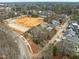 Aerial view of neighborhood, showing new construction and existing homes at 517 Kildaire Farm Rd, Cary, NC 27511