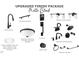 Matte black kitchen and bathroom fixtures, including faucets, lighting, and hardware at 7127 Hubner Pl # 25, Cary, NC 27519