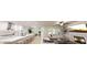 Open-concept kitchen and living room with a kitchen island, ample seating, and fireplace at 147 Charlotte Knoll St # 14, Zebulon, NC 27597