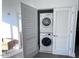 Stackable washer and dryer in convenient closet at 110 N Corcoran St # 2104, Durham, NC 27701