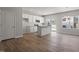 Open floorplan with kitchen featuring island, and stainless appliances overlooking the large living space at 111 Central Townes Way # 299, Raleigh, NC 27603