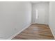 Entryway featuring hardwood floors, neutral paint and a storm door at 120 Fideaux Blvd # 257, Raleigh, NC 27603