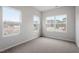 Bright bedroom with three windows and plush carpeting, offering lots of natural light at 132 Fideaux Blvd # 254, Raleigh, NC 27603