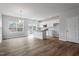 Open-concept kitchen and dining area filled with natural light and featuring modern finishes at 132 Fideaux Blvd # 254, Raleigh, NC 27603