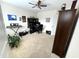 Home office with desk, keyboard, and ample storage at 1936 Sinclair Trce, Burlington, NC 27215