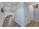 View of entryway, showing hardwood floors and access to living room at 274 Sweetbay Tree Dr, Wendell, NC 27591