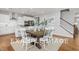 Bright dining area next to kitchen and stairs at 54 Cultivator Ct, Angier, NC 27501