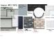 Detailed exterior material palette featuring siding, brick, stone, shutters, and roof selections at 54 Cultivator Ct, Angier, NC 27501