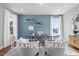 Home office with light blue walls, hardwood floors, and ample natural light at 54 Cultivator Ct, Angier, NC 27501