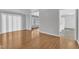 Open-concept living space transitioning to a kitchen area at 704 Sunnybrook Rd, Raleigh, NC 27610