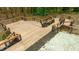 Wide deck with multiple platforms and stairs at 72 Beverly Dr, Durham, NC 27707