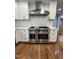 High-end stainless steel range and hood at 72 Beverly Dr, Durham, NC 27707