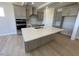 Open concept kitchen with an island at 82 N Stagecoach Dr, Wendell, NC 27591