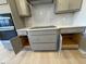 Kitchen with custom cabinets and slide out shelves at 82 N Stagecoach Dr, Wendell, NC 27591