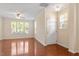 Bright living room with hardwood floors and lots of natural light at 864 Cupola Dr, Raleigh, NC 27603