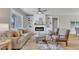 Comfortable living room with a modern fireplace and plenty of seating at 9342 Turkey Way, Middlesex, NC 27557